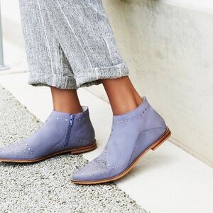 Studded Lavender Ankle Boots